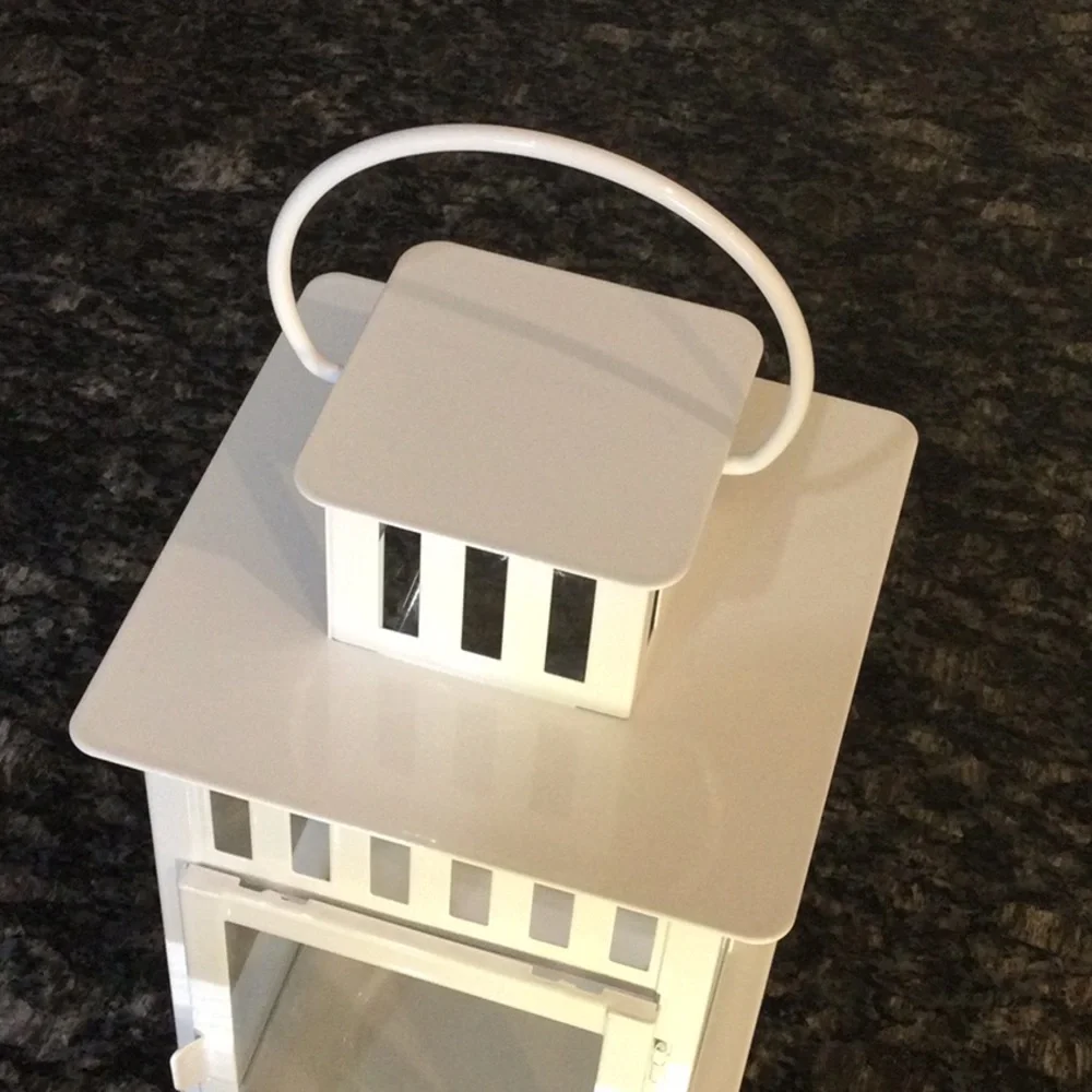 White Decorative Lantern - Picture 6 of 7
